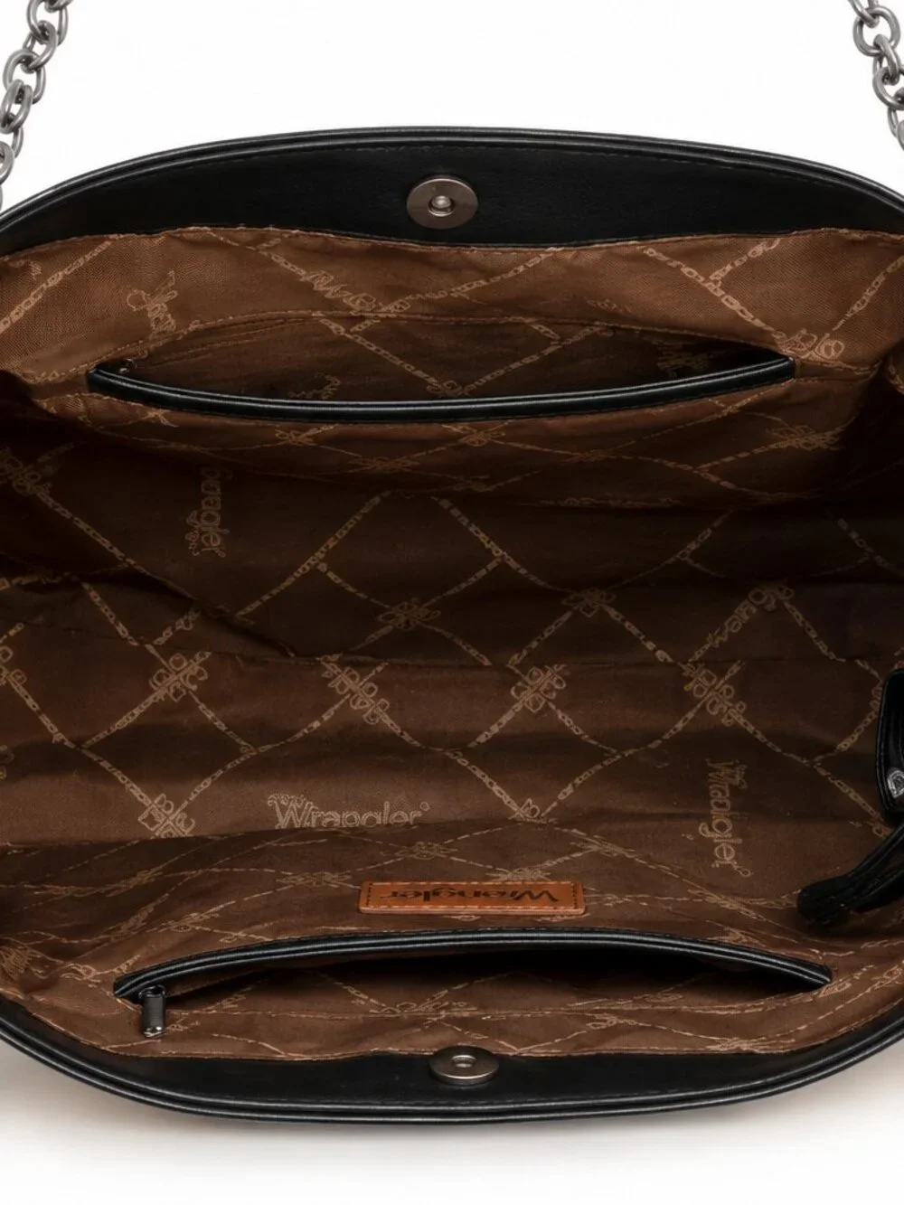 Wrangler Black Tote Bag with Matching Removable Pouch